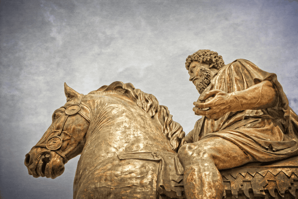 Image of a bronze statue of Marcus Aurelius on horseback for a blog post covering facts about Marcus Aurelius.