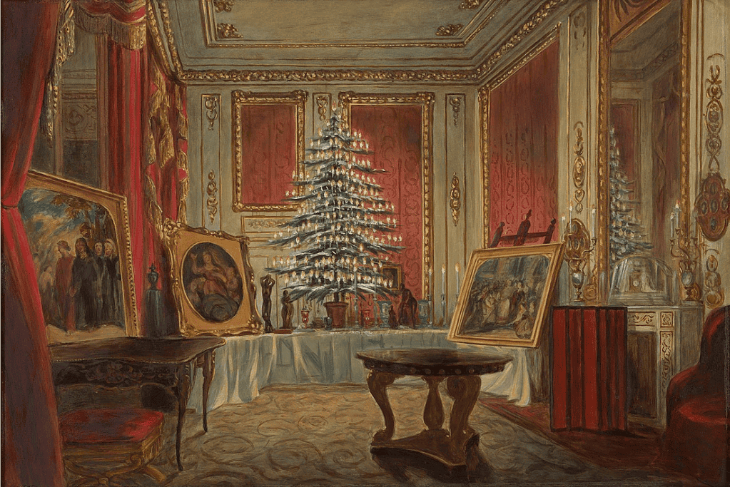 Image of Queen Victoria's Christmas tree at Windsor Castle for an article covering interesting facts about Queen Victoria.