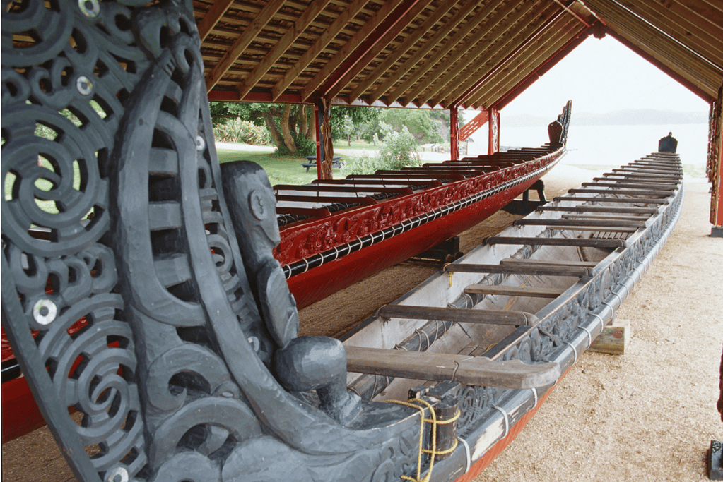 Image of a Māori longboat for a blog post covering Māori history.