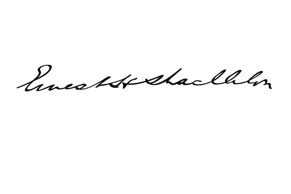 Image of Ernest Shackleton's signature.
