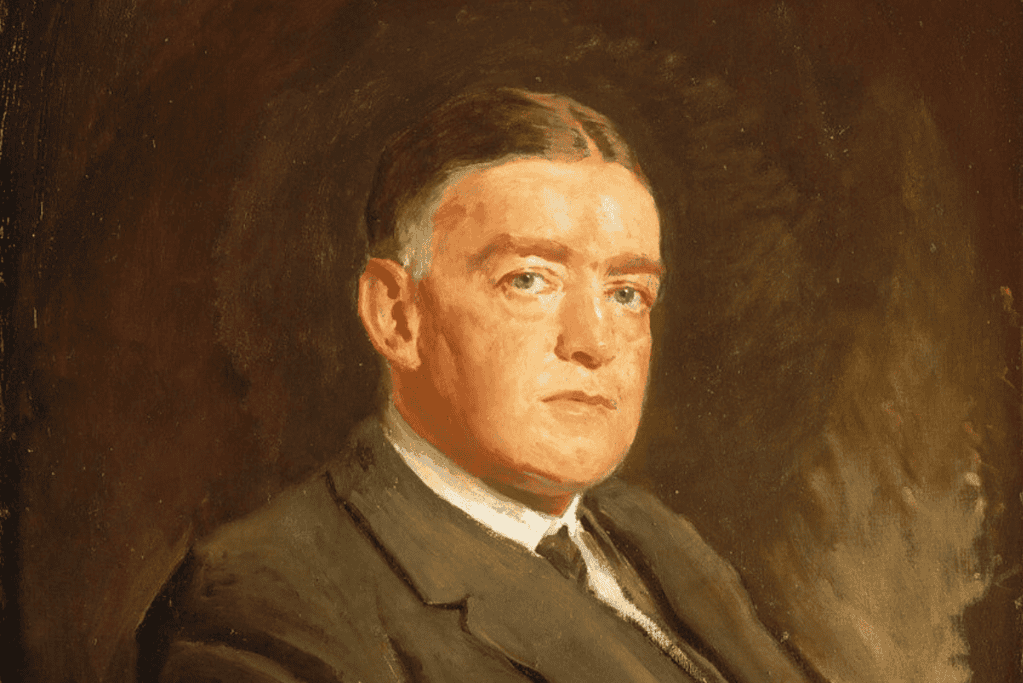 Image of a 1921 Portrait of Ernest Shackleton, explorer, poet and diplomat.