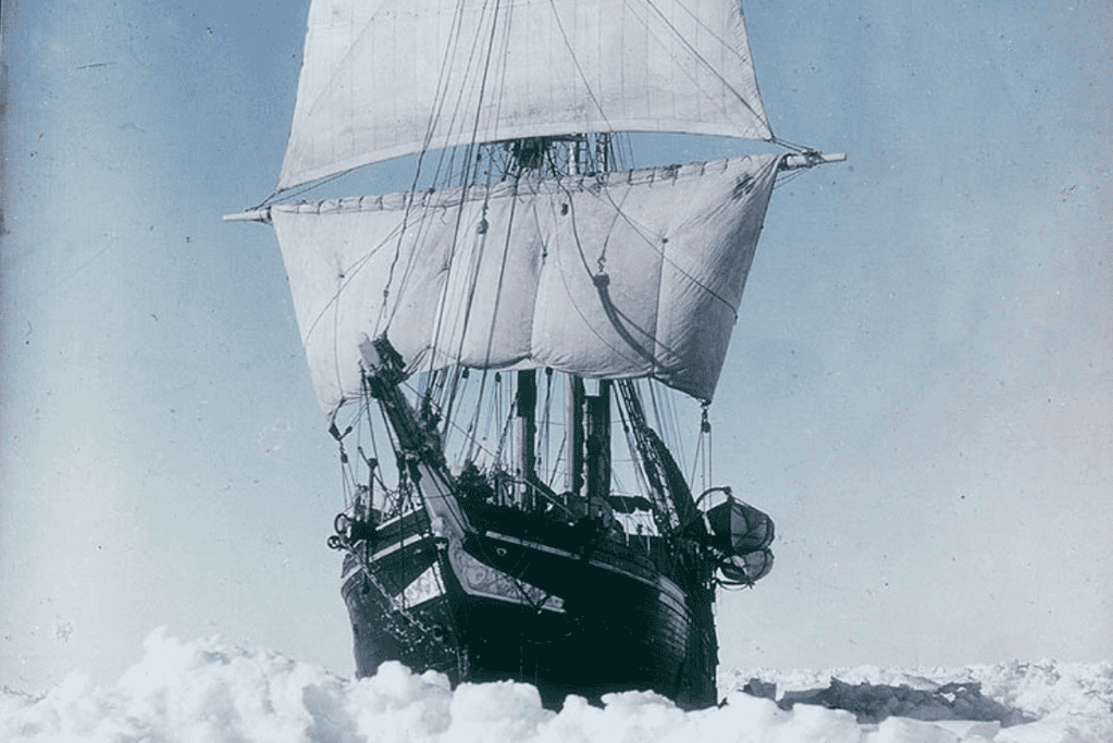 Image of Shackleton's ship Endurance for a blog post covering interesting facts about Ernest Shackleton.