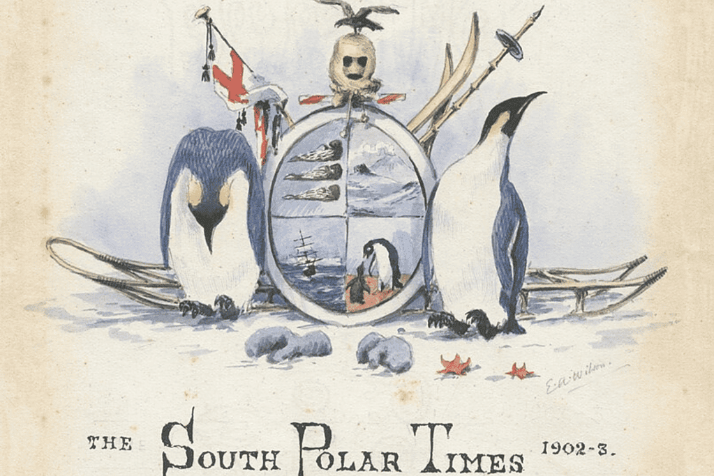 Image of the logo of the South Polar Times, a publisher of Shackleton's poems.