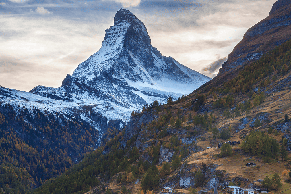 famous-mountain-climbers-closing Image of the Matterhorn in the Swiss Alps.