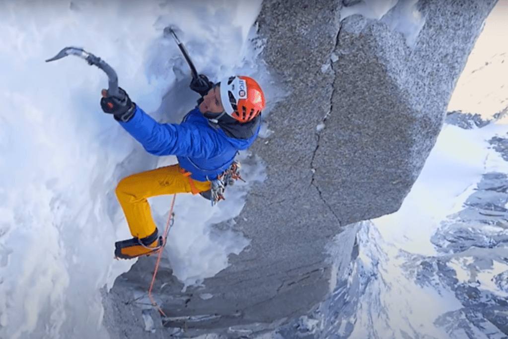famous-mountain-climbers-ueli-steck Image of Ueli Steck on the climb.