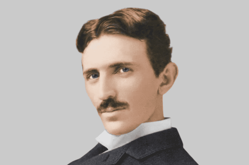 Image of a portrait of Nikola Tesla for a blog post covering Tesla's greatest inventions.