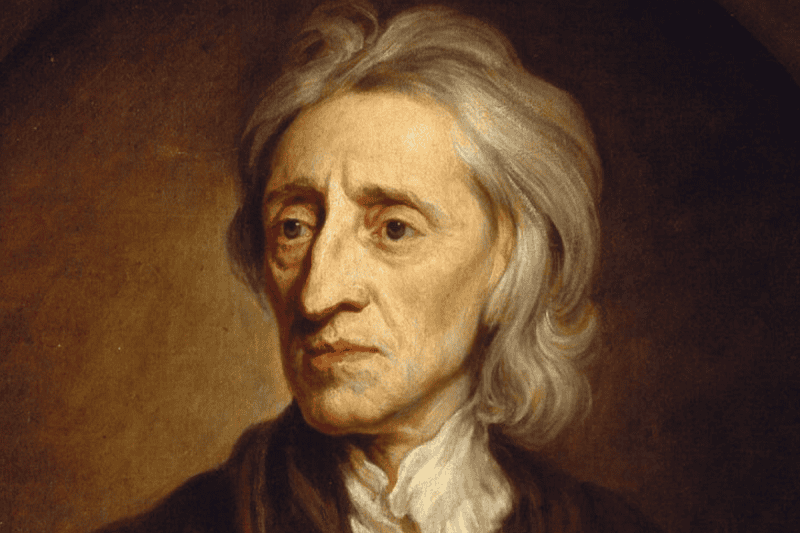 Image of a portrait of John Locke for a blog post covering 10 facts about John Locke.